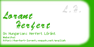 lorant herfert business card